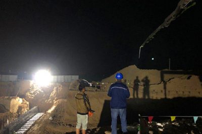 莊谷I線線下修建興渭大道進行安全監(jiān)護