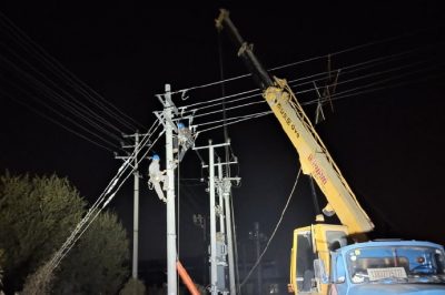 電力搶修忙，深夜不打烊